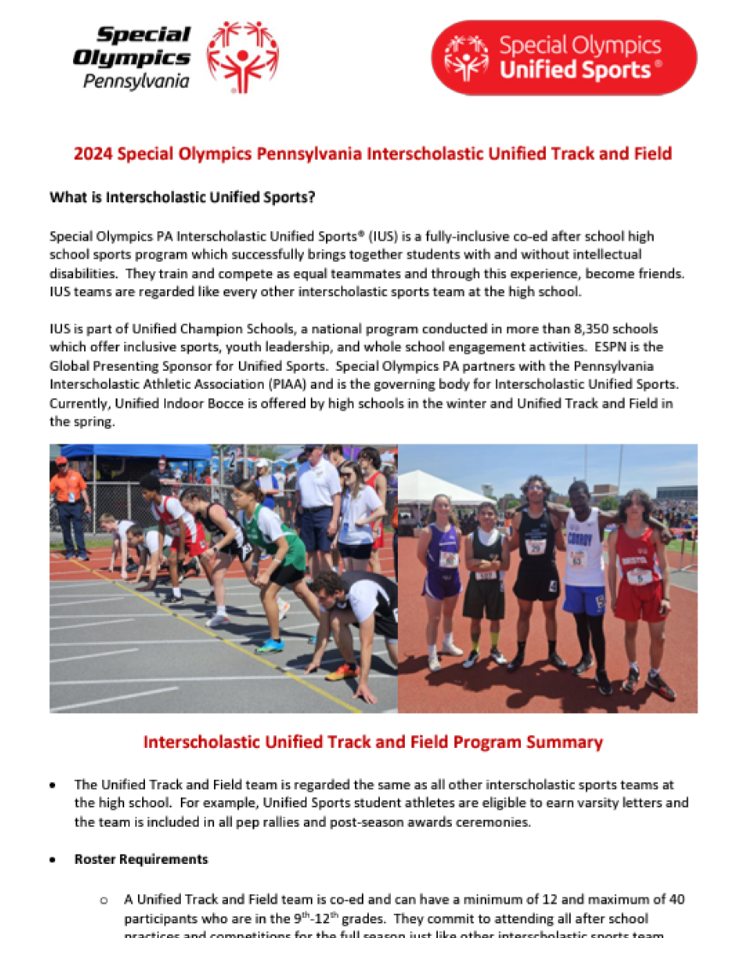 Track & Field One-Pager